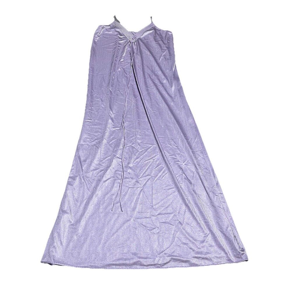 Vintage Sentiments Nightgown Womens Small Purple Long Coquette‎ Spaghetti Strap